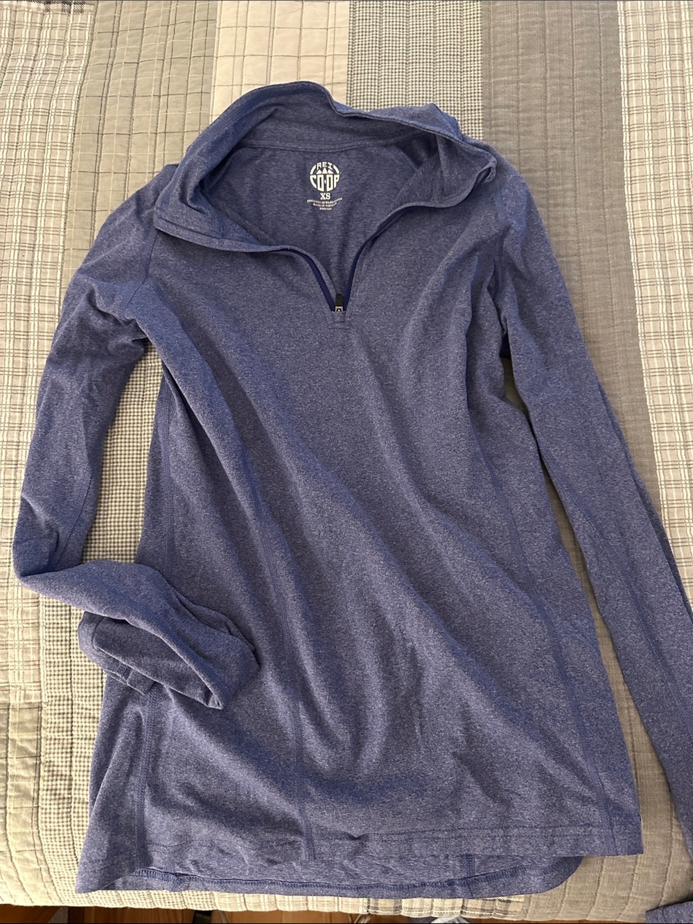 REI Women's Purple Quarter-Zip Pullover Mid-Layer